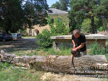 Распил порубочных остатков мкр. Цемгигант