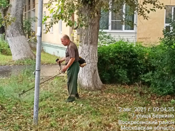 Окос придомовой территории в мкр. Цемгигант